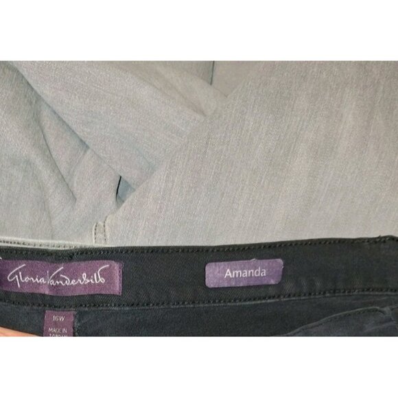 Gloria Vanderbilt Women's 16W Black And Gray Jeans 36x30 Lot Of Two - Picture 5 of 9